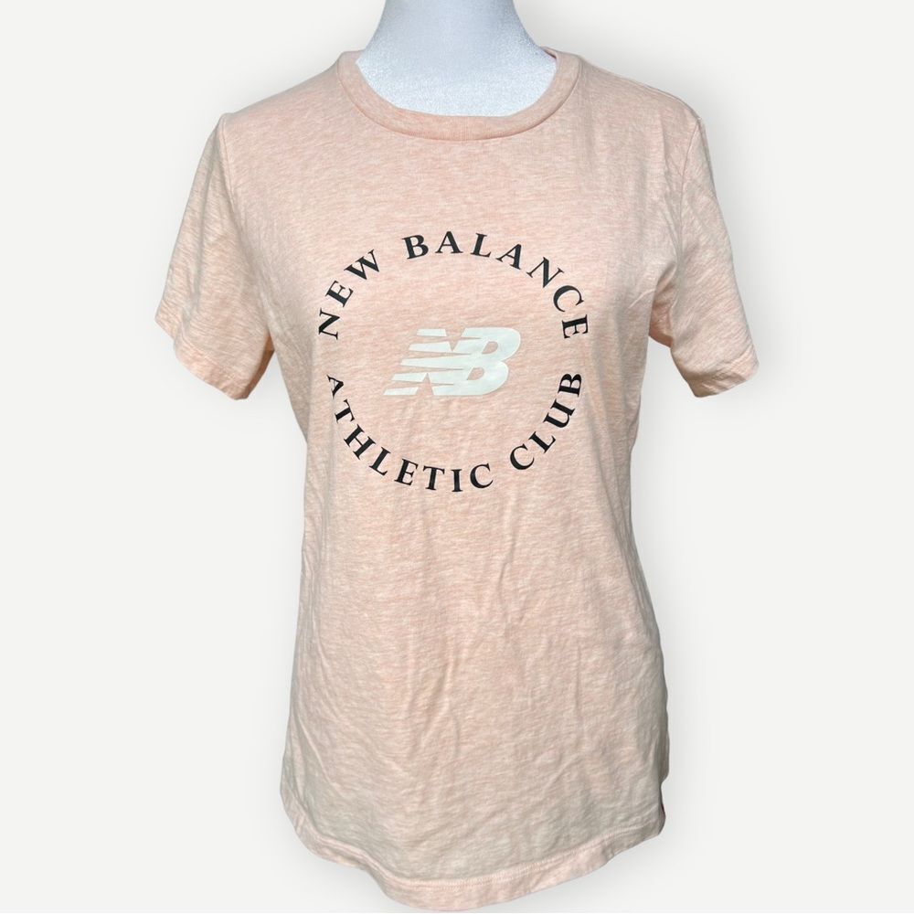 New Balance Athletic Club Short Sleeve Pink Crewneck T-Shirt Tee Top. Medium.